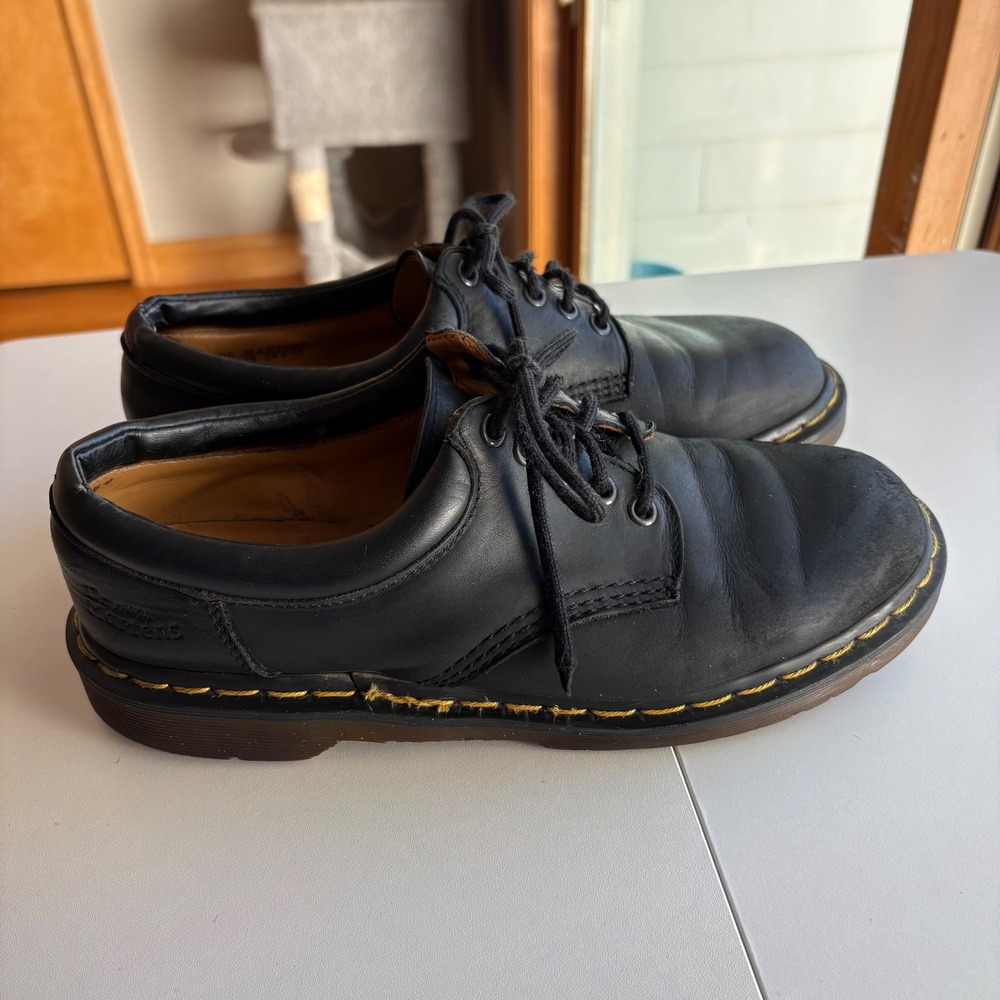 Dr. Martens 8053 Padded‎ Collar Oxford Mens Size 9 Black Made In England Vintage
